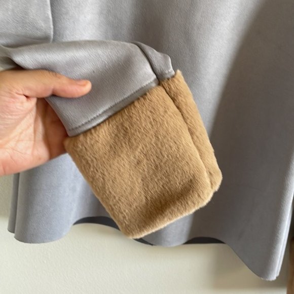 Zara Gray and Tan Blouse - Picture 7 of 11